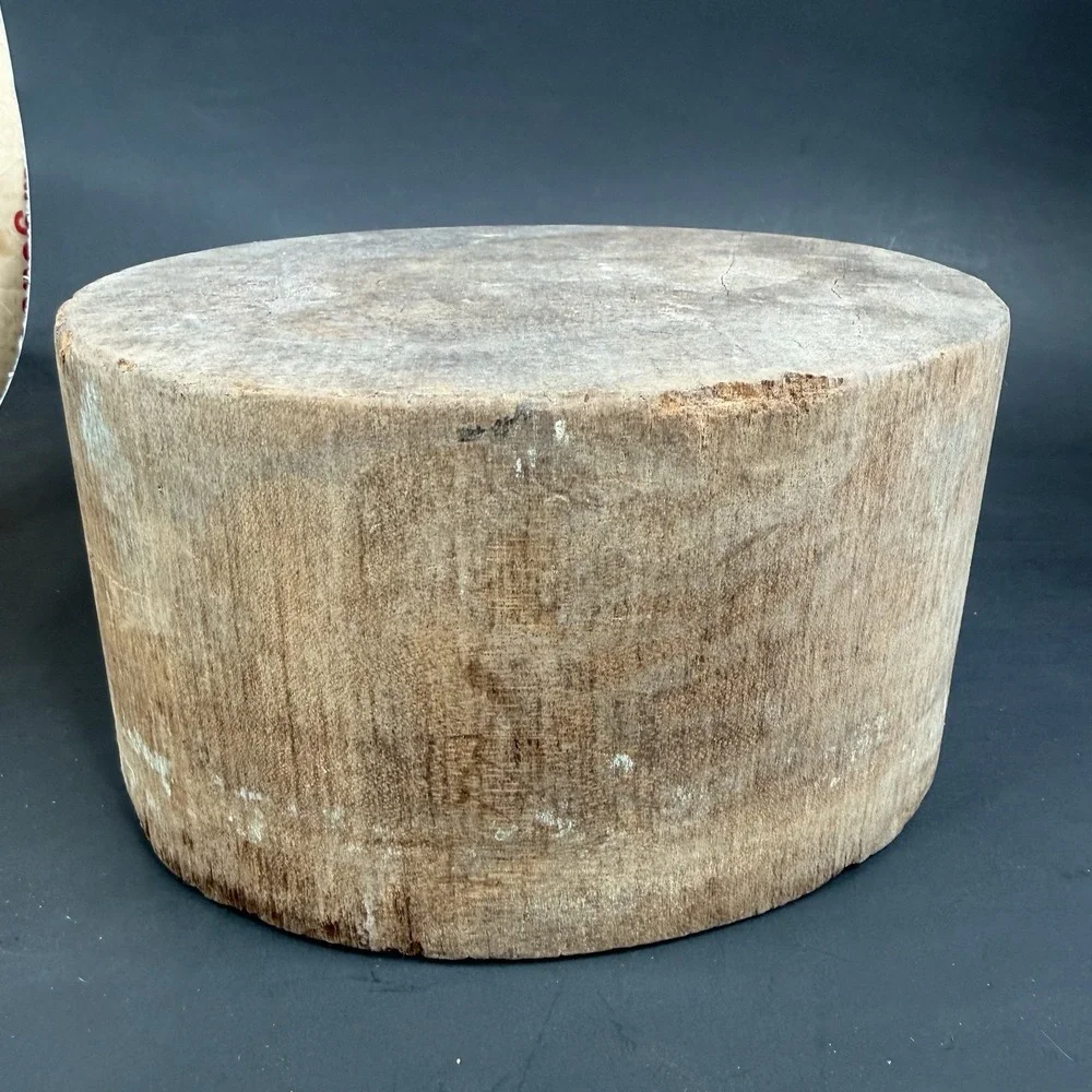 Antique Primitive Millinery Wood Hat Block Mold Form Hatter Tool‎ 4 1/4 7 1/8